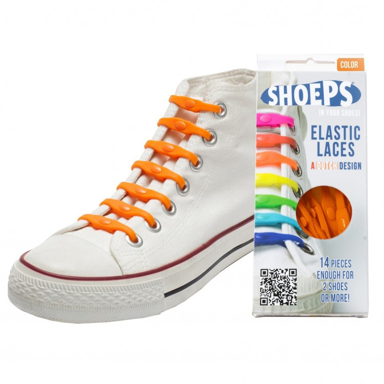 Shoeps elastische veter Oranje