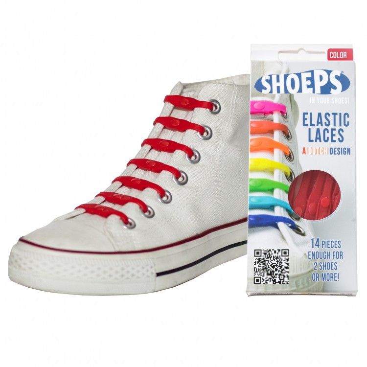 Shoeps elastische veter Rood