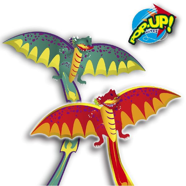 Rhombus Pop-Up 3d Dragon Vlieger