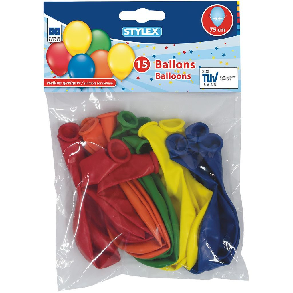 Helium Ballonnen - 15 Stuks - 75 cm 