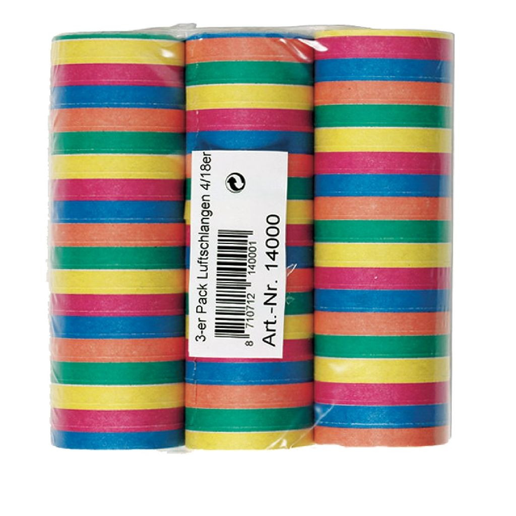 Serpentines - 4 Meter - 3 Stuks