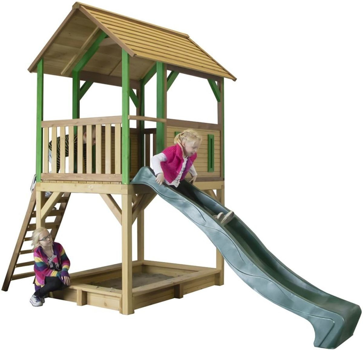 AXI Speelhuis Pumba - met ladder glijbaan zandbak - Hout