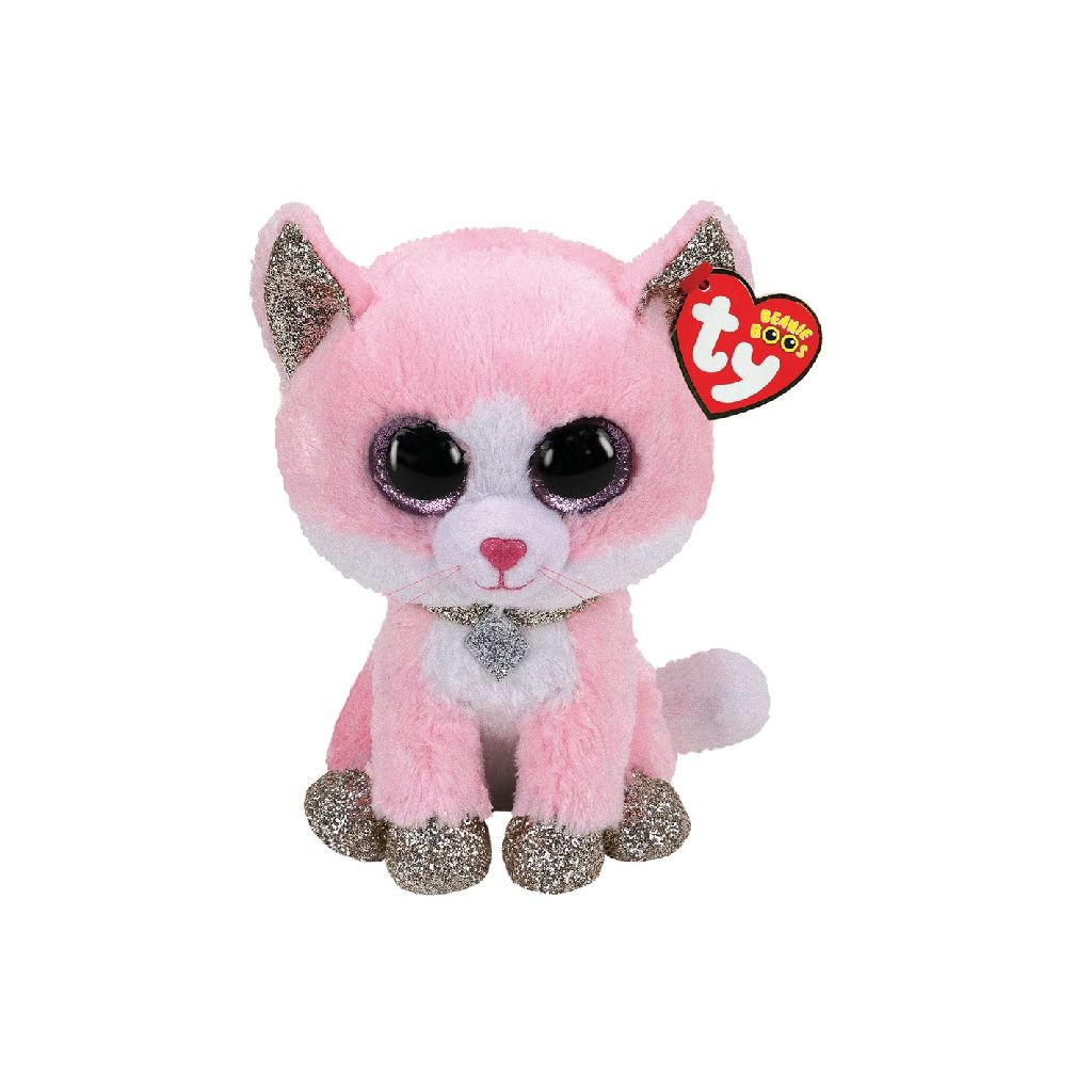 Ty Beanie Boo - Fiona Pink Cat - 15 cm - Knuffel