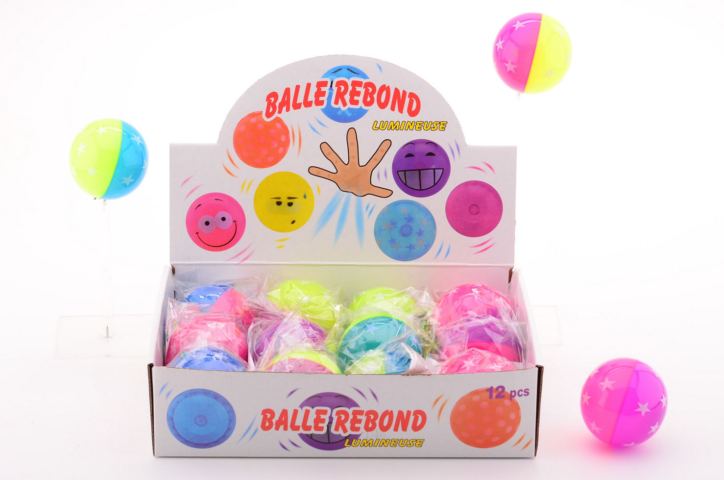 Funtoy 75mm Sterrenbal met Licht - Prijs per Stuk