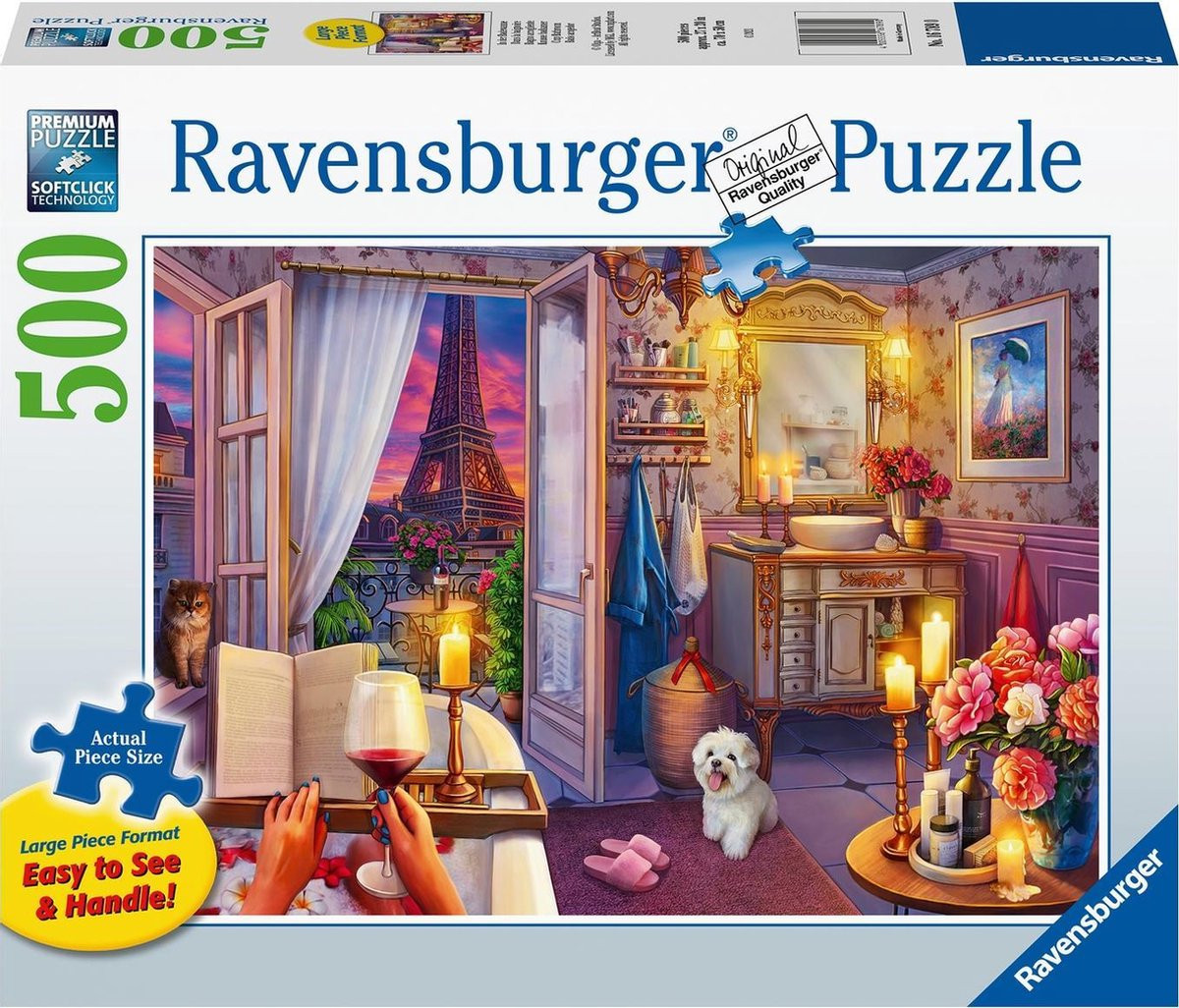 Ravensburger Puzzel - Knusse Badkamer - 500 Stukjes
