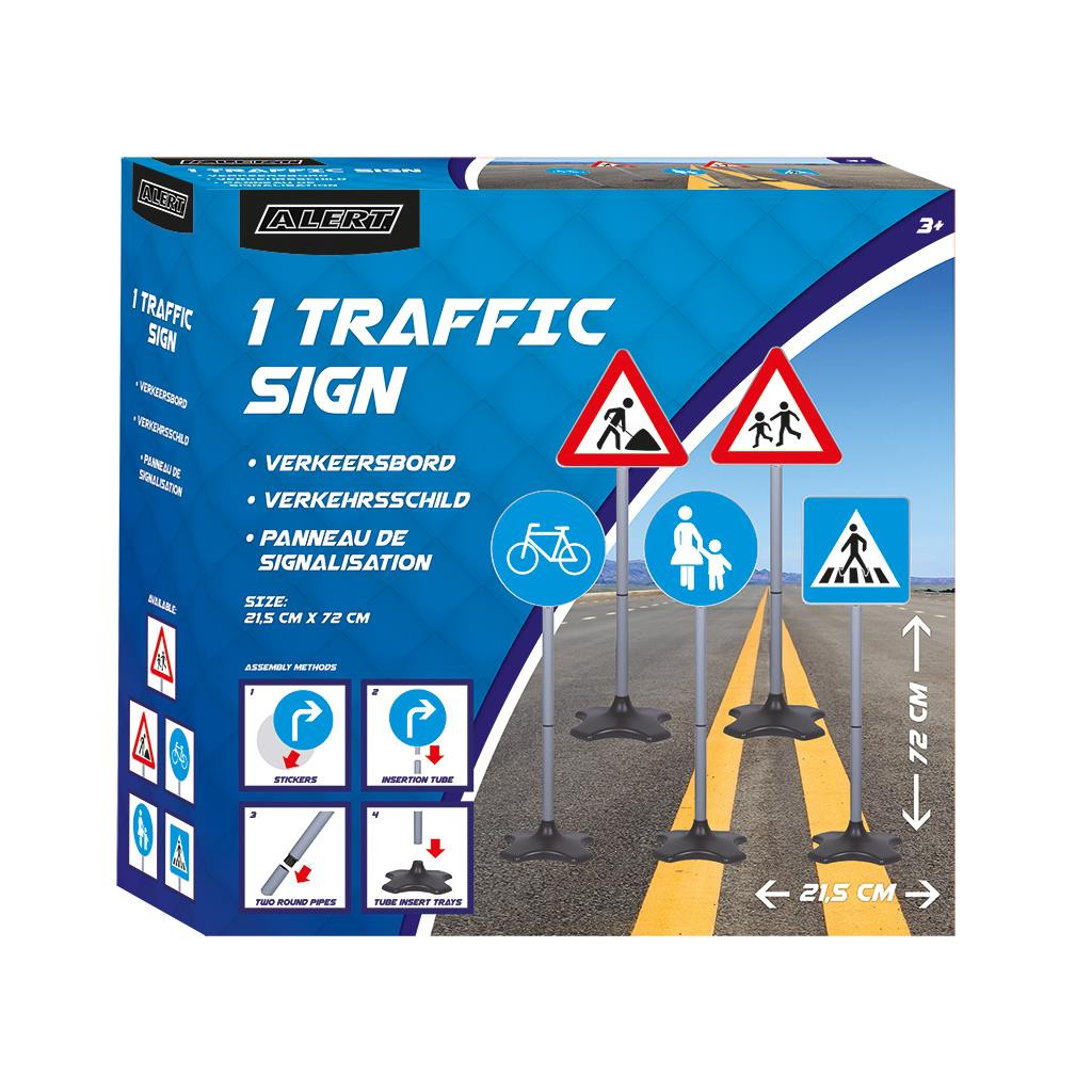 Set met 1 Verkeersbord Alert - 72 cm hoog