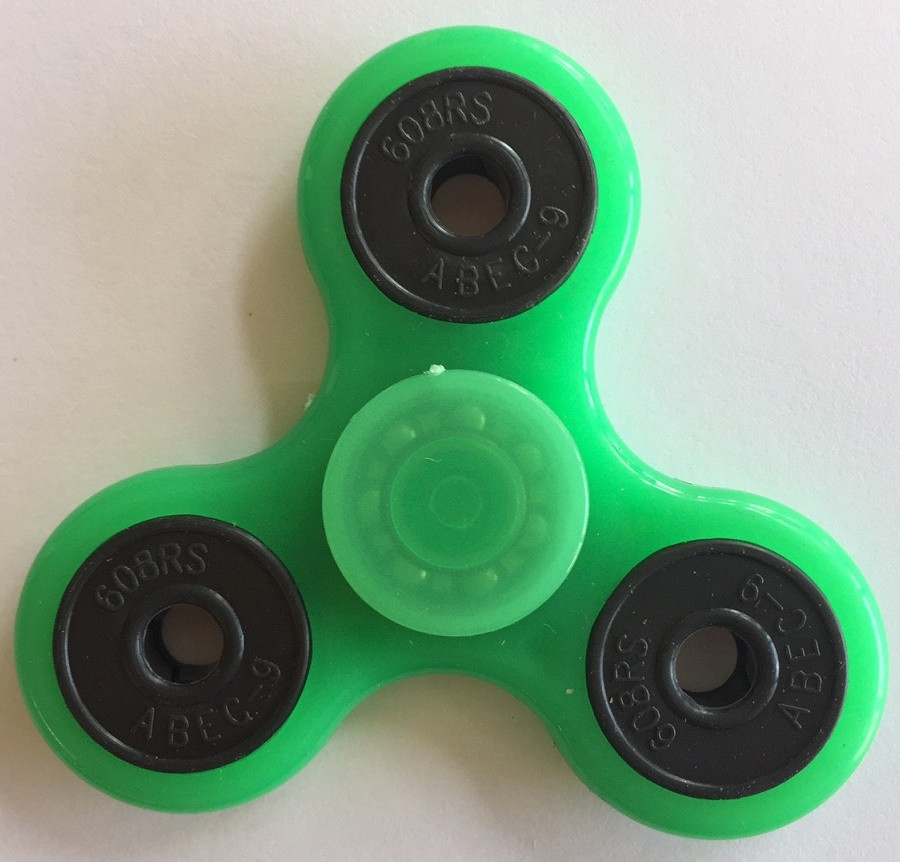 Fidget Hand Spinner Glow in the Dark - GROEN - met hoogwaardige abec 9 lagers