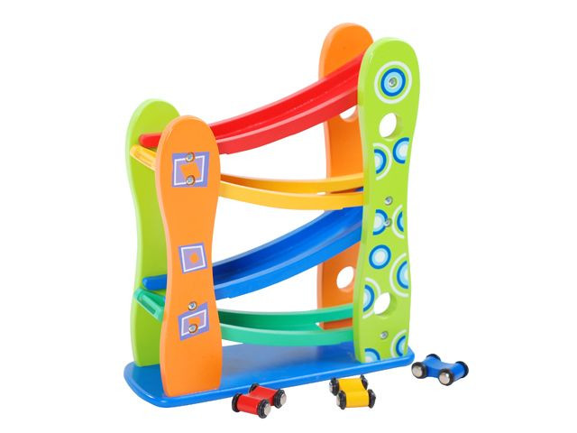 Houten Baan Incl. 3 Auto's