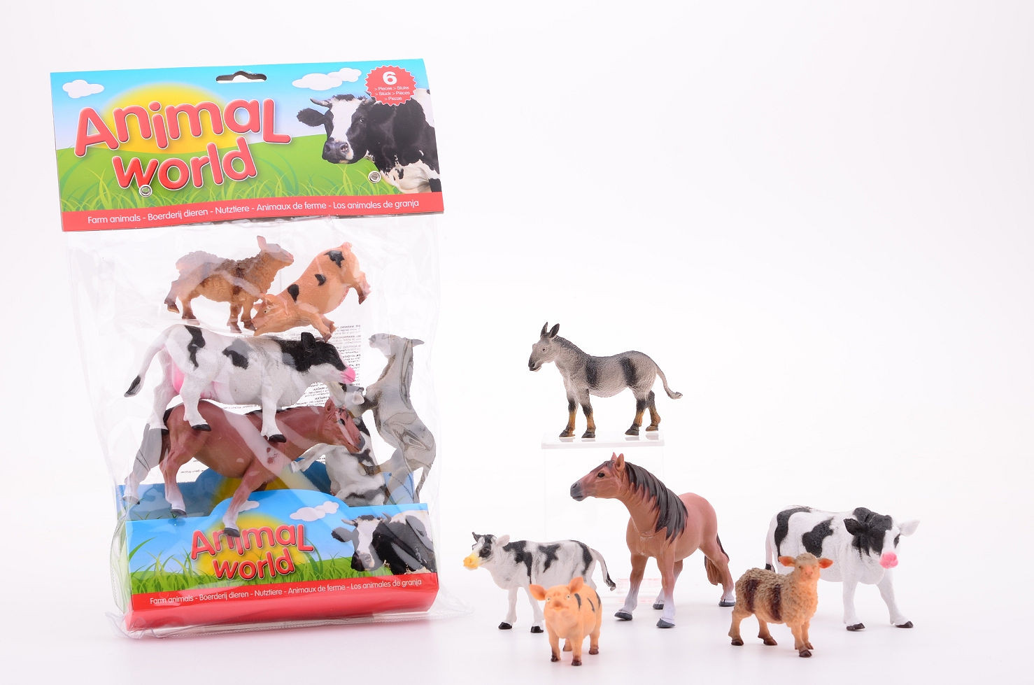 Animal World Boerderijdieren 6 stuks