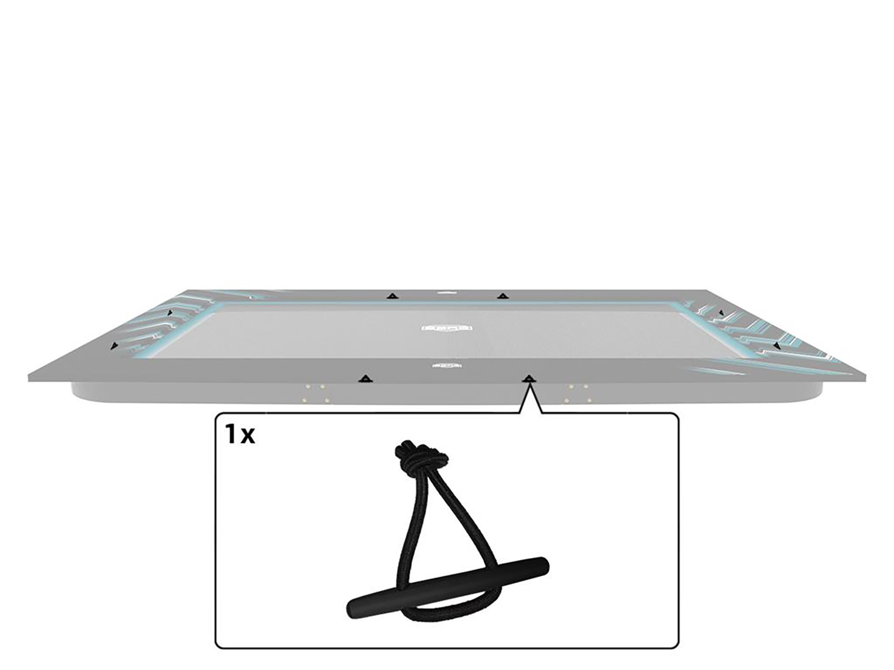 BERG Ultim Elite - Elastiek met Cilinder voor Beschermrand (4x)