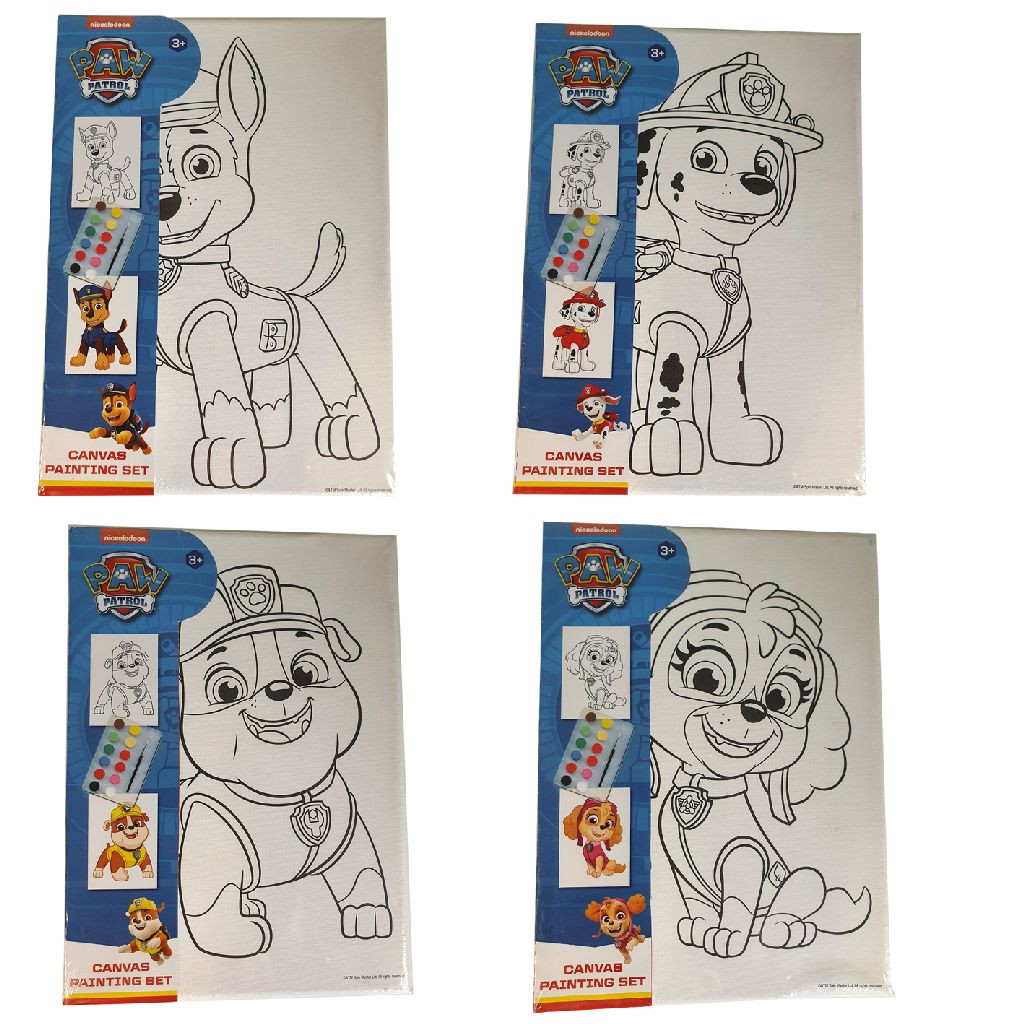 PAW Patrol Canvas Schilderset - Prijs per Stuk