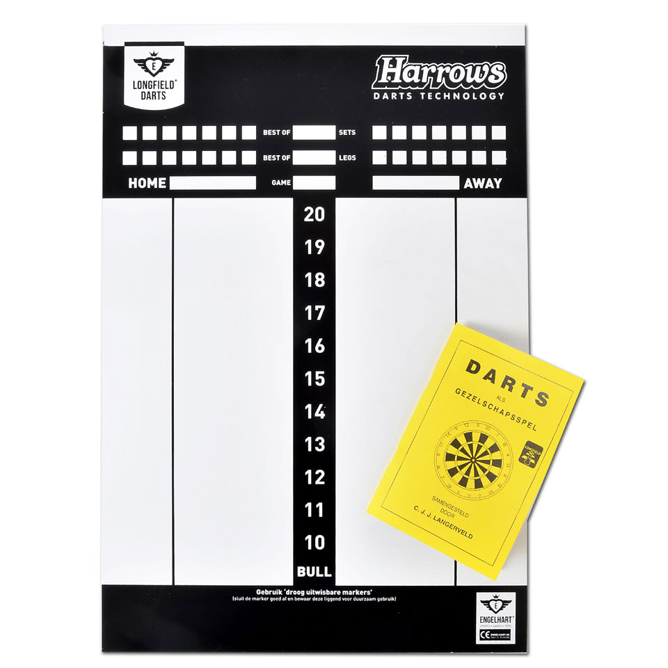 Longfield Darts Scorebord Met Spelregelboek