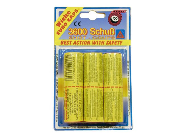 Klappertjes voor klappertjespistool - 3 Rollen - 3600 Schots Wicke  