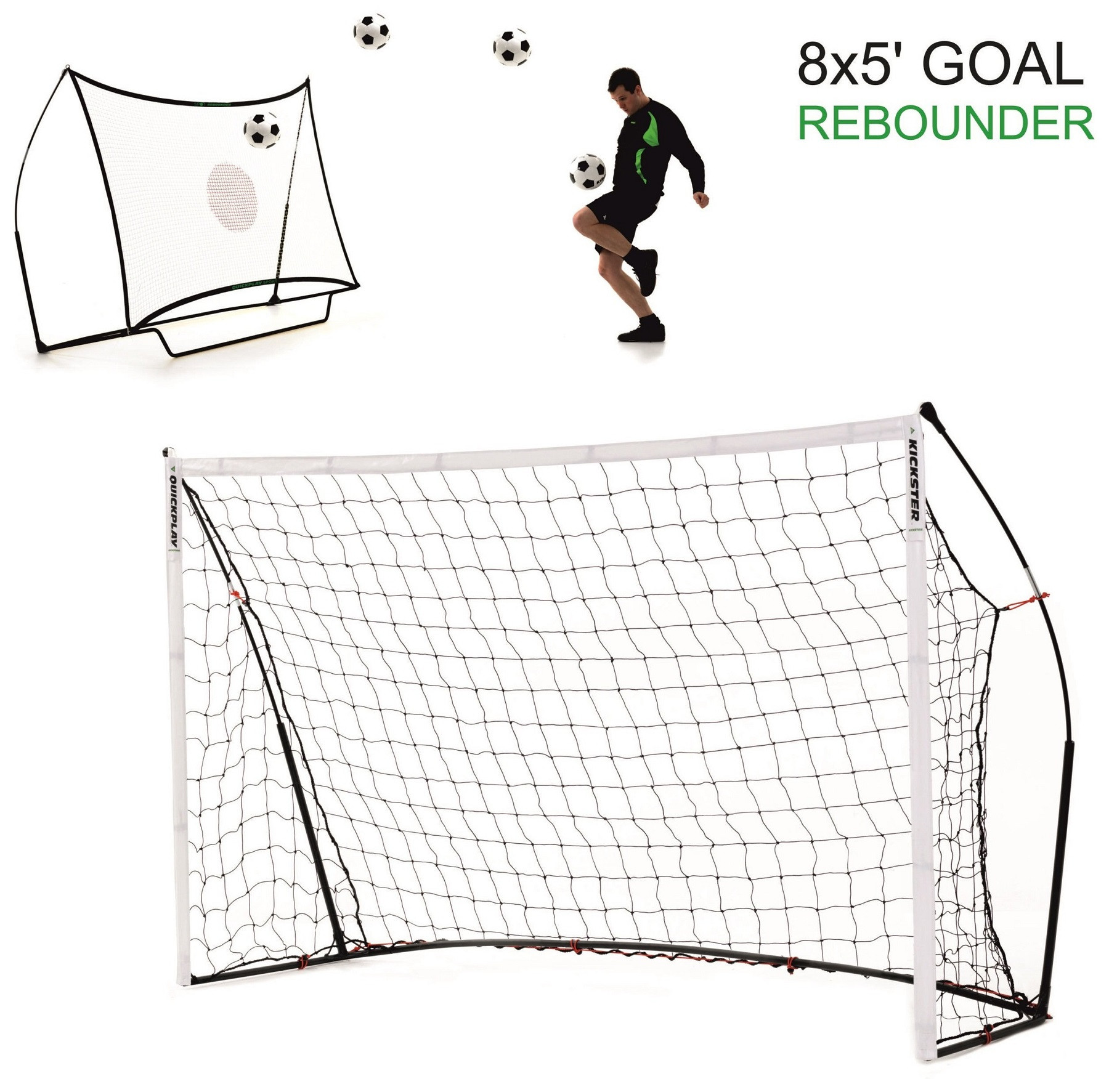 Quickplay Kickster Combo Academy Football 2-in-1 Voetbaldoel & Rebounder