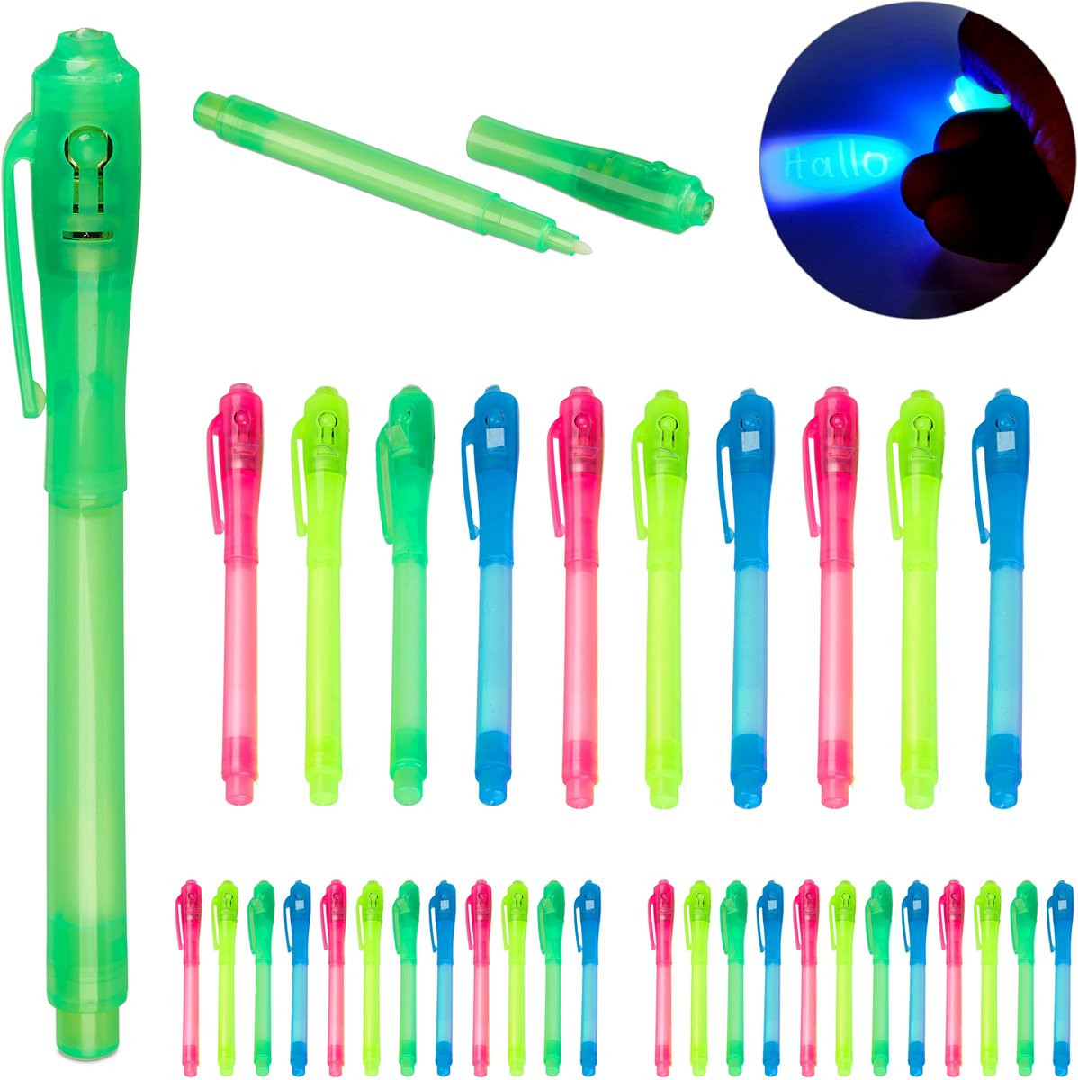 Onzichtbare inkt pen - 36 stuks - UV pen - geheimschrift - kinderen - blacklight