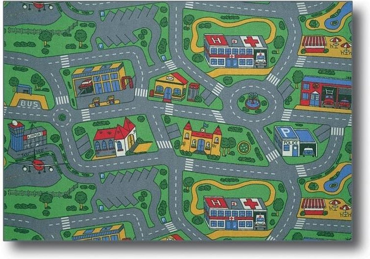 Verkeerskleed - Speelkleed - 95 x 200 cm