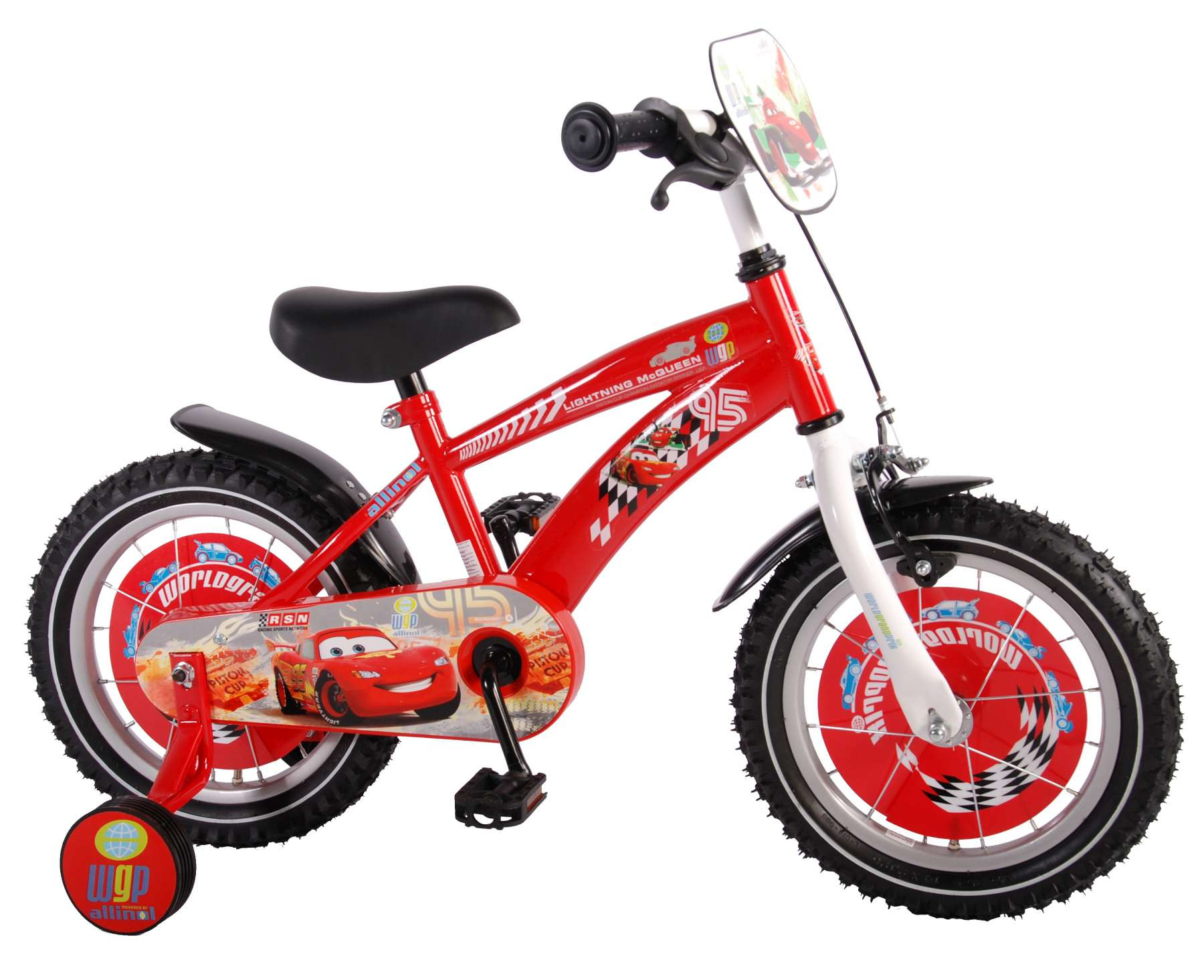 Fiets 14" Yipeeh Cars 14 Inch Jongensfiets Rood 11448