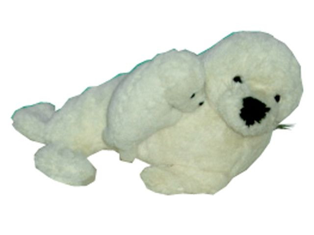 Pluche Zeehond+Jong Wit