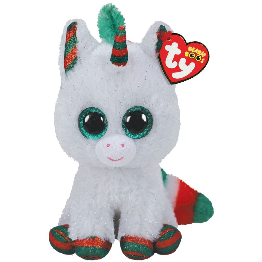 Ty Beanie Boo - Snowfall Kerst Unicorn - 15 cm - Knuffel