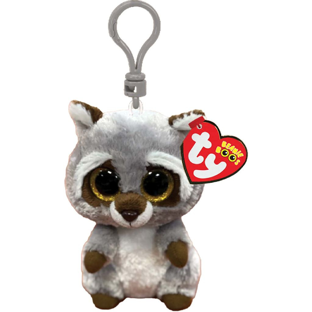 Ty Beanie Boo Clip - Oakie Raccoon - Sleutelhanger