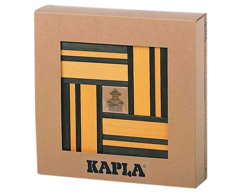 Kapla, boekje + 40 gele en groene plankjes