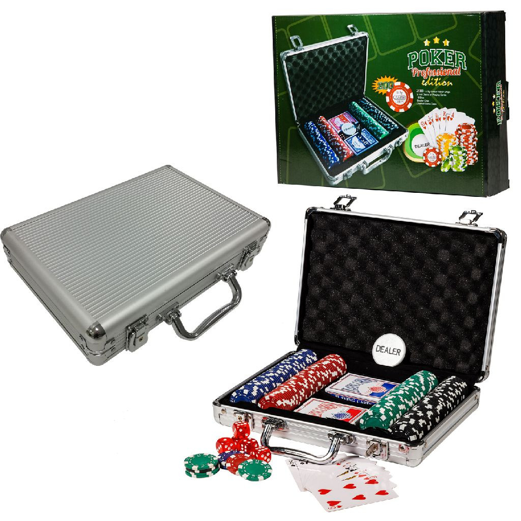 Poker Set in Aluminium Koffer - 200 Fiches