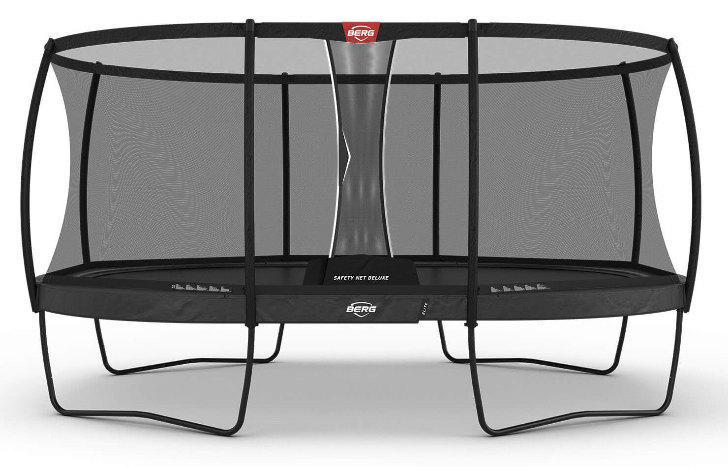 BERG Trampoline Grand Elite met Veiligheidsnet - Safetynet Deluxe - 520 x 350 cm - Antraciet Grijs - Airflow