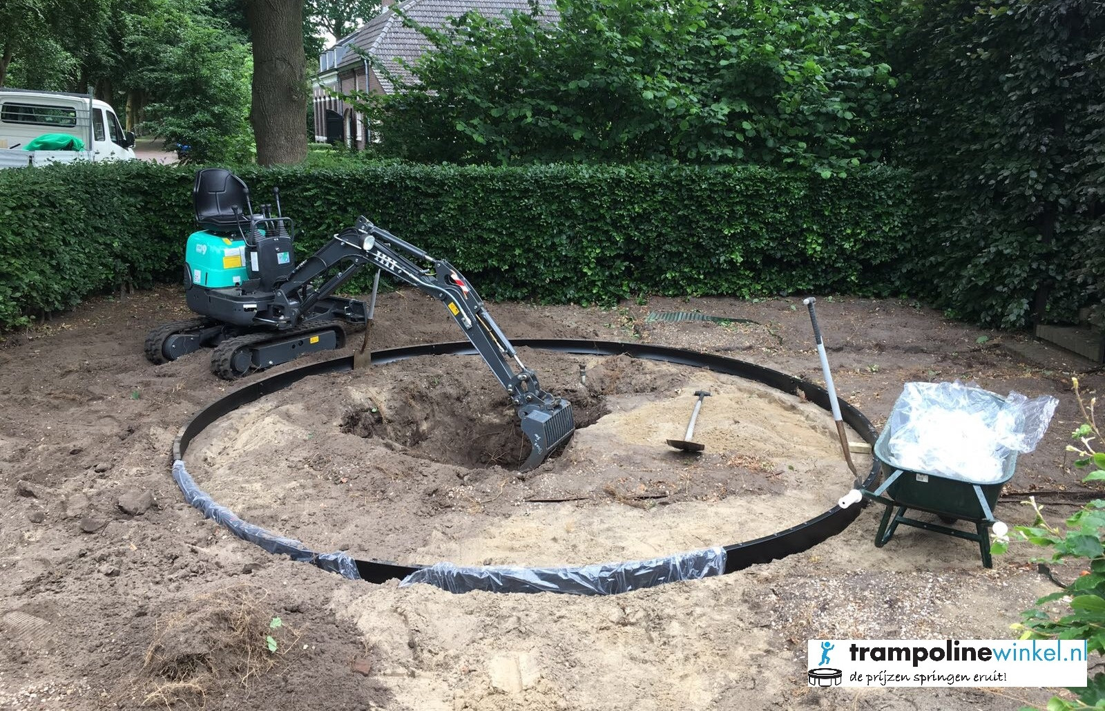 Flatground Trampoline Ingraven - Rond - vanaf 365 cm tot 430 cm