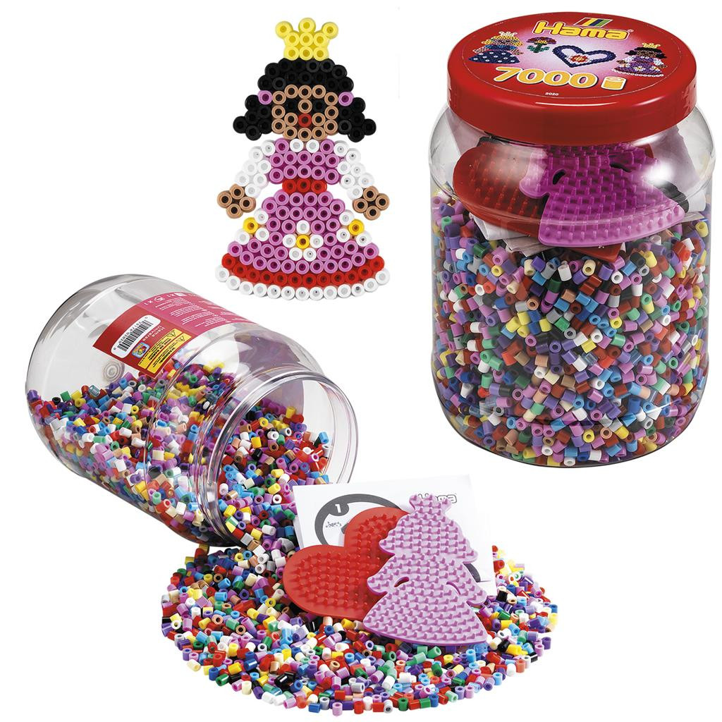 Hama Strijkkralen Tub 7000 Beads And Pegboards