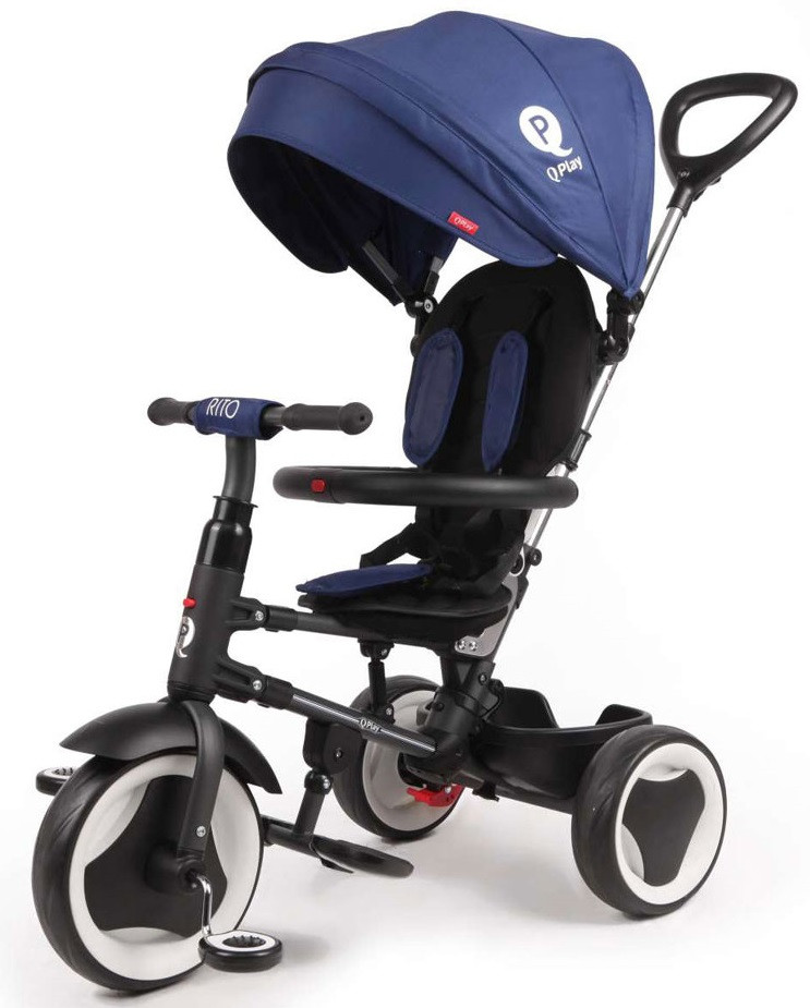 QPlay Driewieler Rito 3 in 1 Deluxe - Blauw