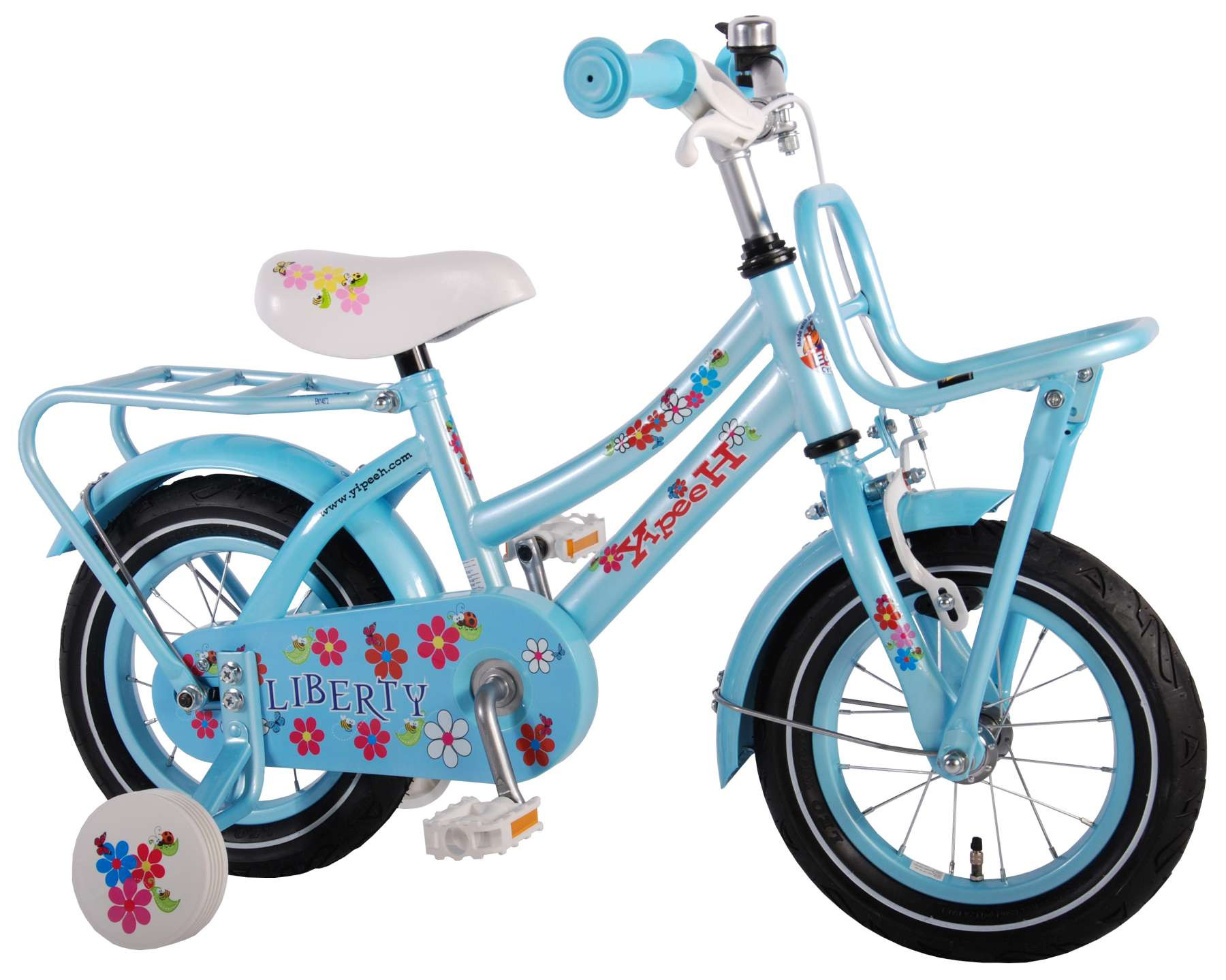 Yipeeh Liberty Urban Kinderfiets - Meisjes - 12 inch - Blauw - 95% afgemonteerd