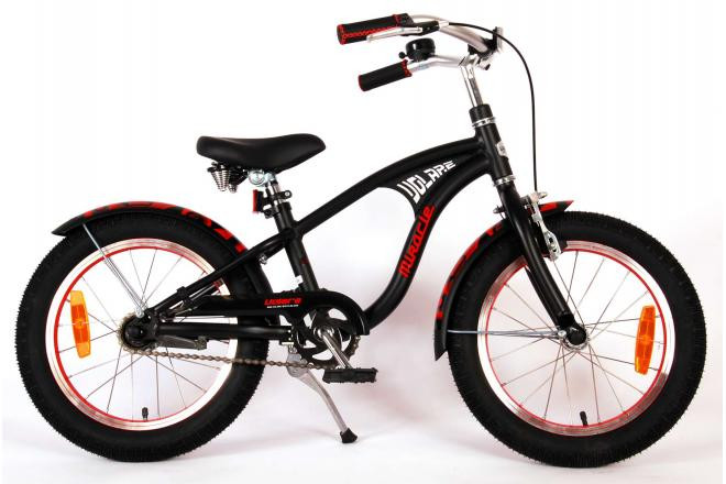Volare Miracle Cruiser Kinderfiets - 16 inch - Mat Zwart
