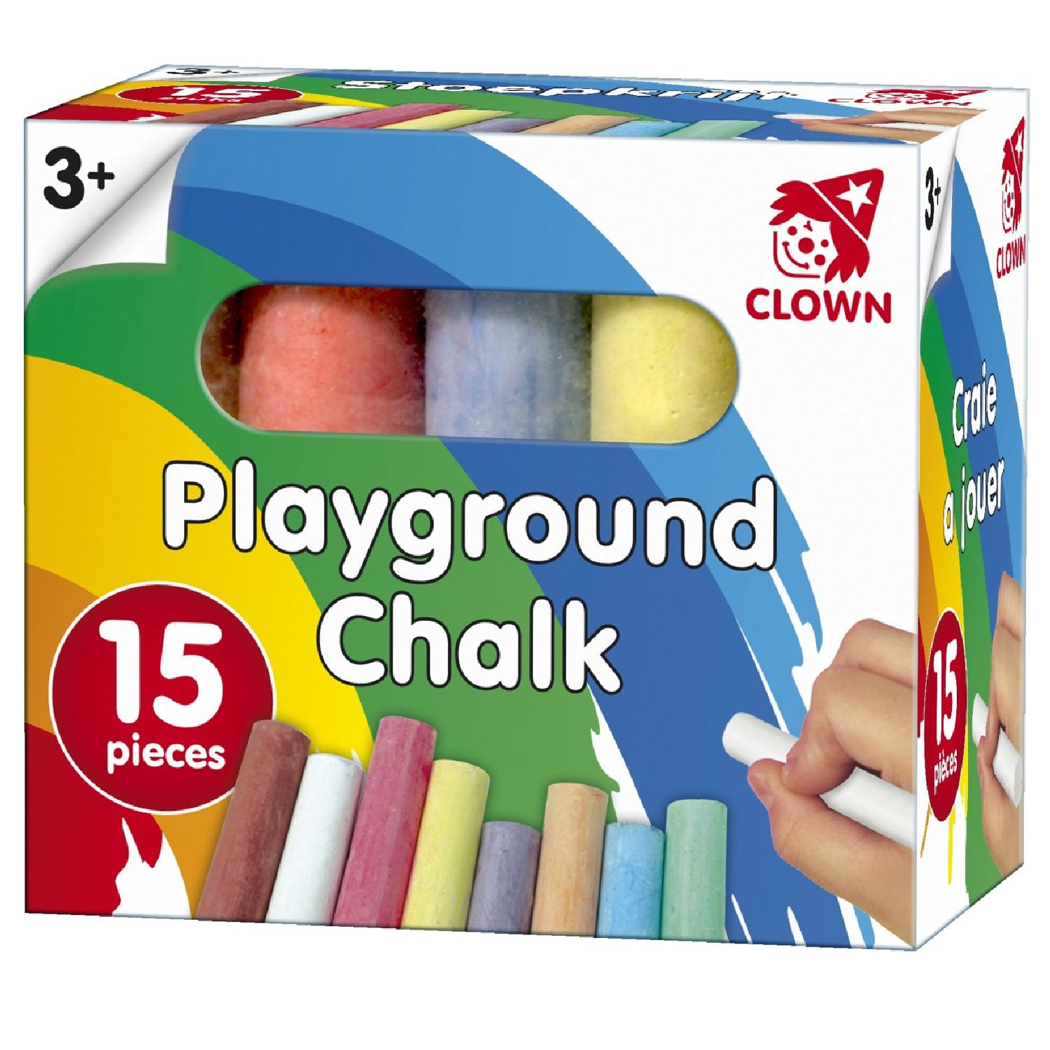 Clown Stoepkrijt - 15 Stuks