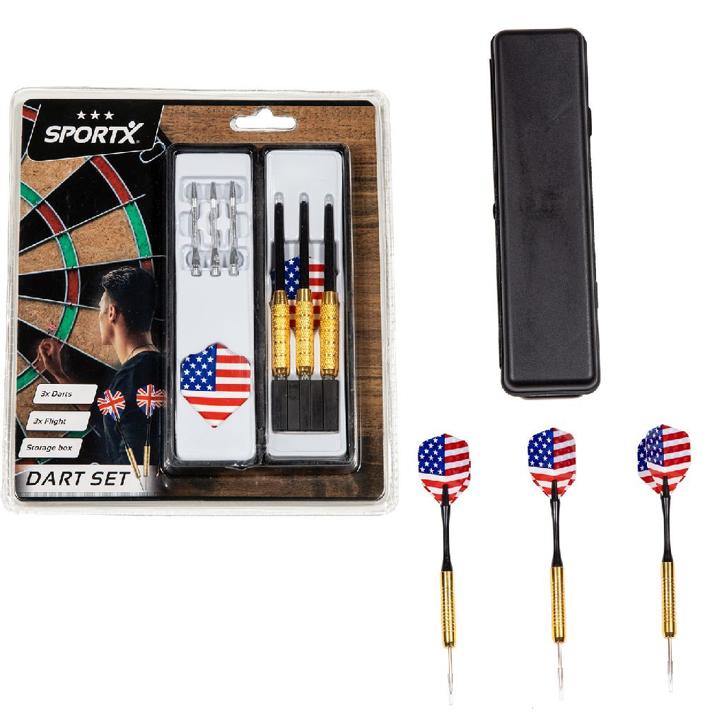 SportX Dart Dartpijlen Set in Opbergbox