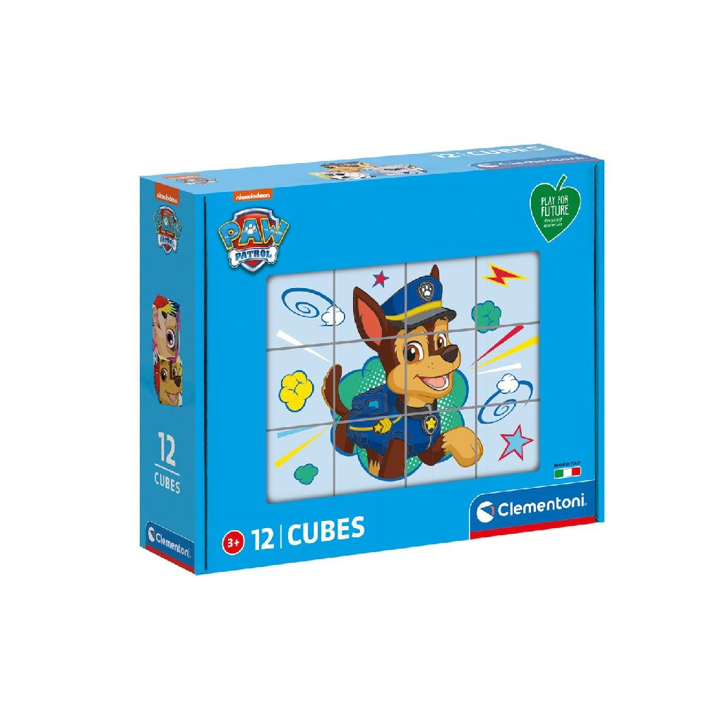 Clementoni PAW Patrol Cubi 12 Blokken - Kinderpuzzel 