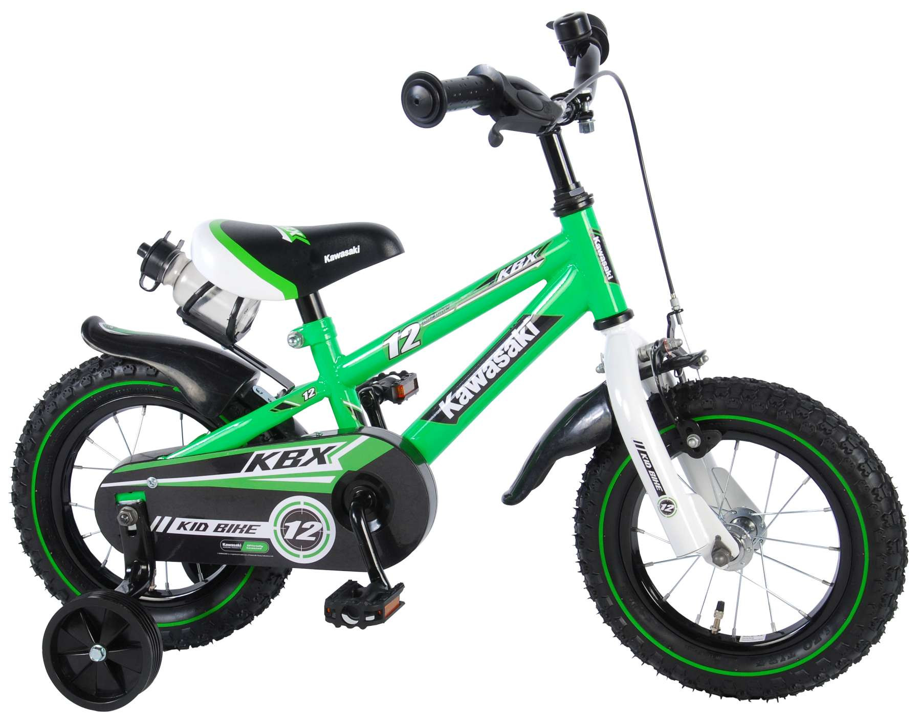 Kawasaki Kinderfiets - Jongens - 12 inch - Groen/Wit