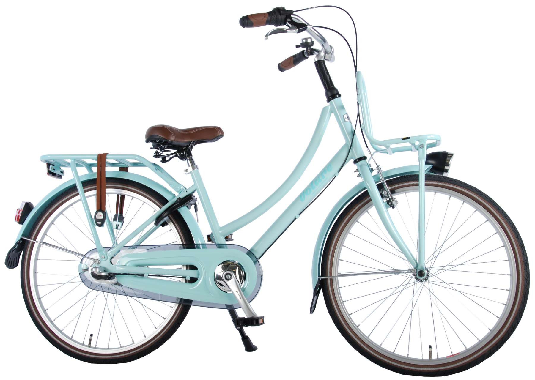 Volare Excellent Kinderfiets - Meisjes - 24 inch - Mint Blauw - Shimano Nexus 3 versnellingen - 95% afgemonteerd
