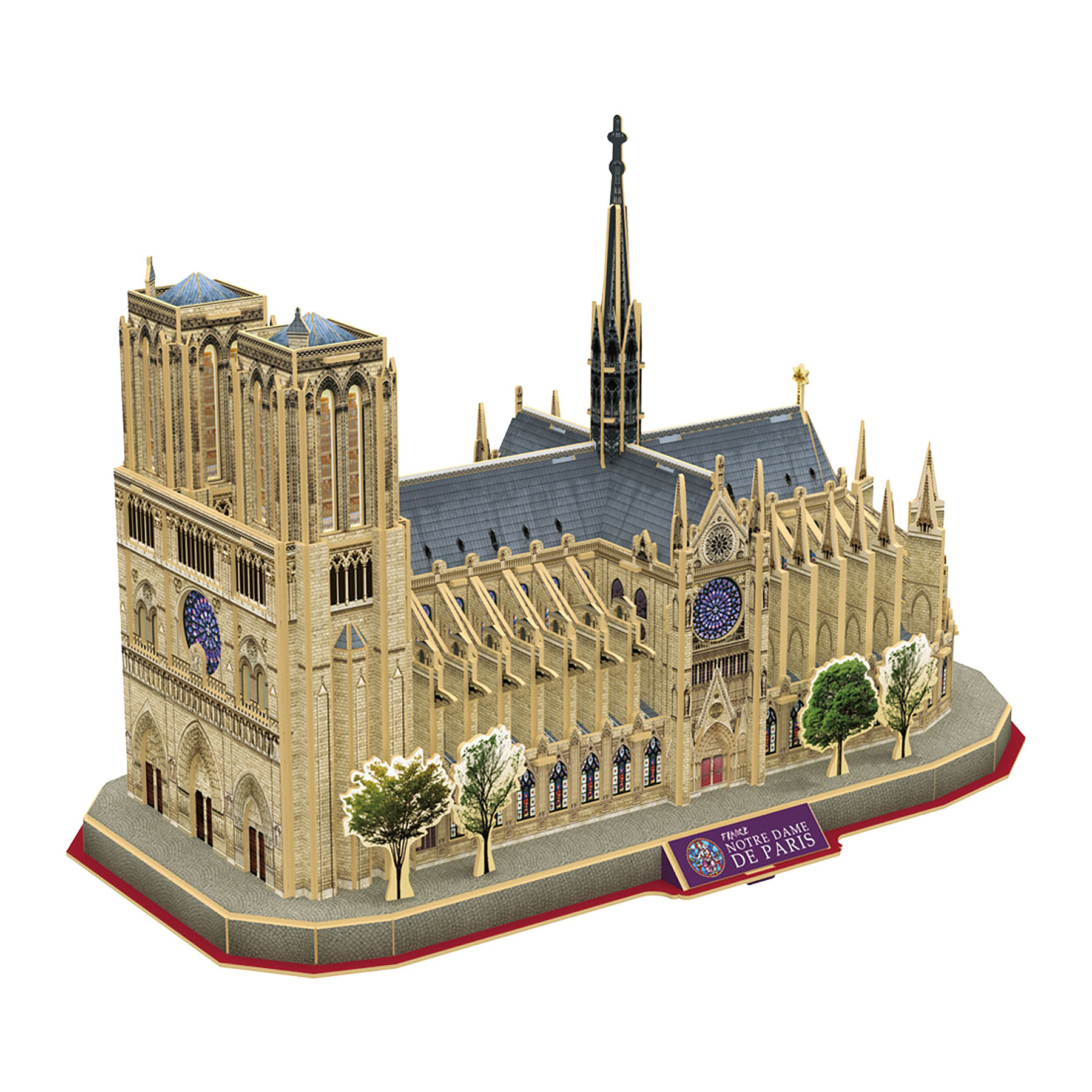 3D Puzzel Notre Dame De Paris - 128 Stukjes