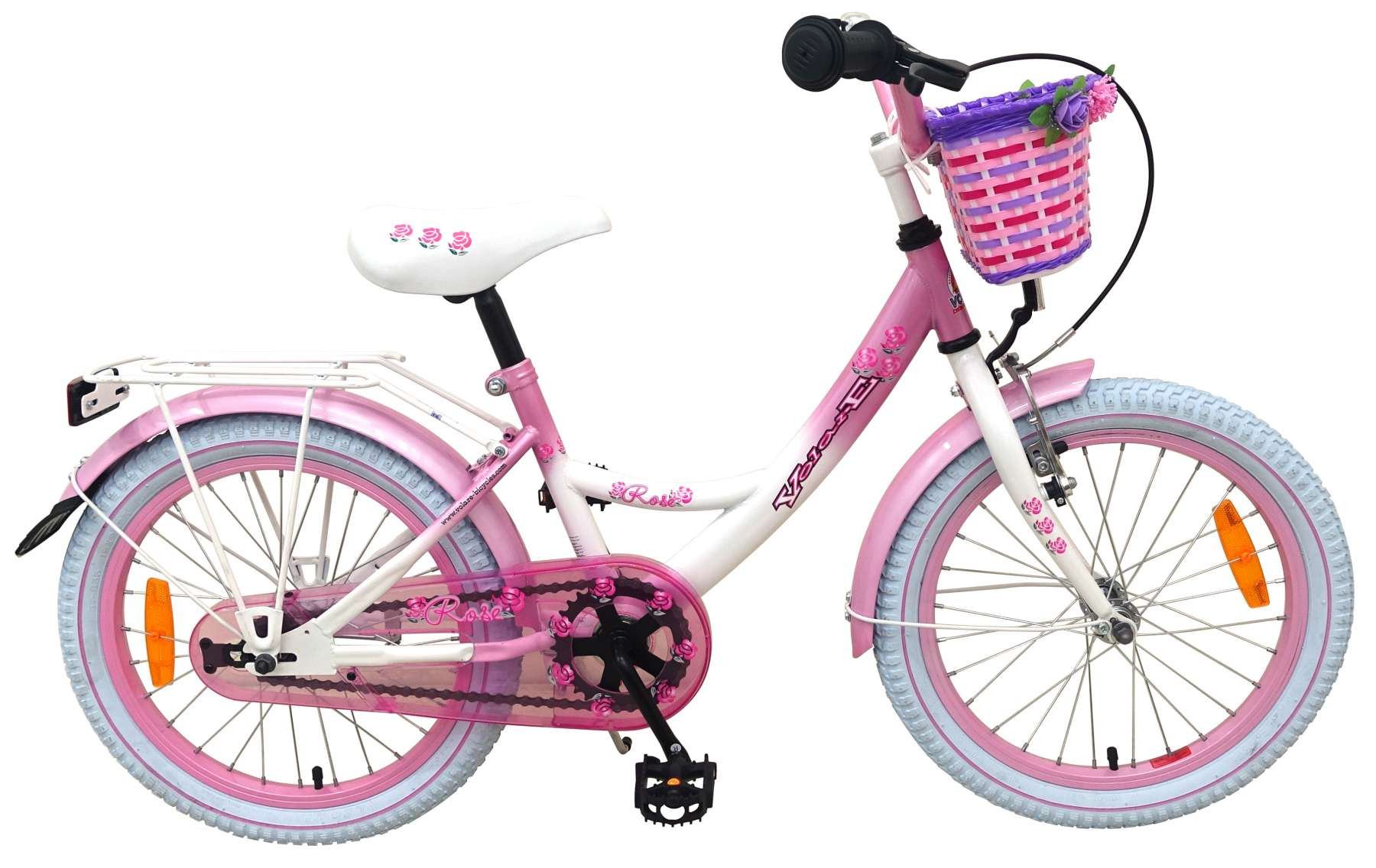Volare Rose Kinderfiets - 18 Inch - Wit Roze