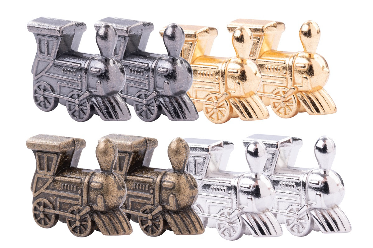 Domino Mexican Train Metalen Treintjes - 8 Stuks