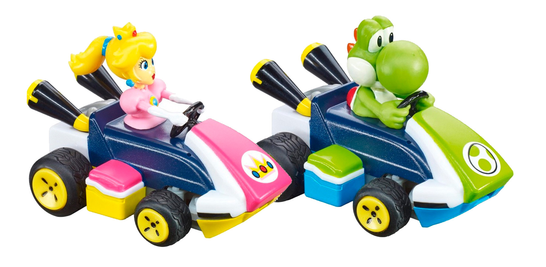Carrera Mario Kart - Peach + Yoshi - Mini RC Auto - Voordeelpakket