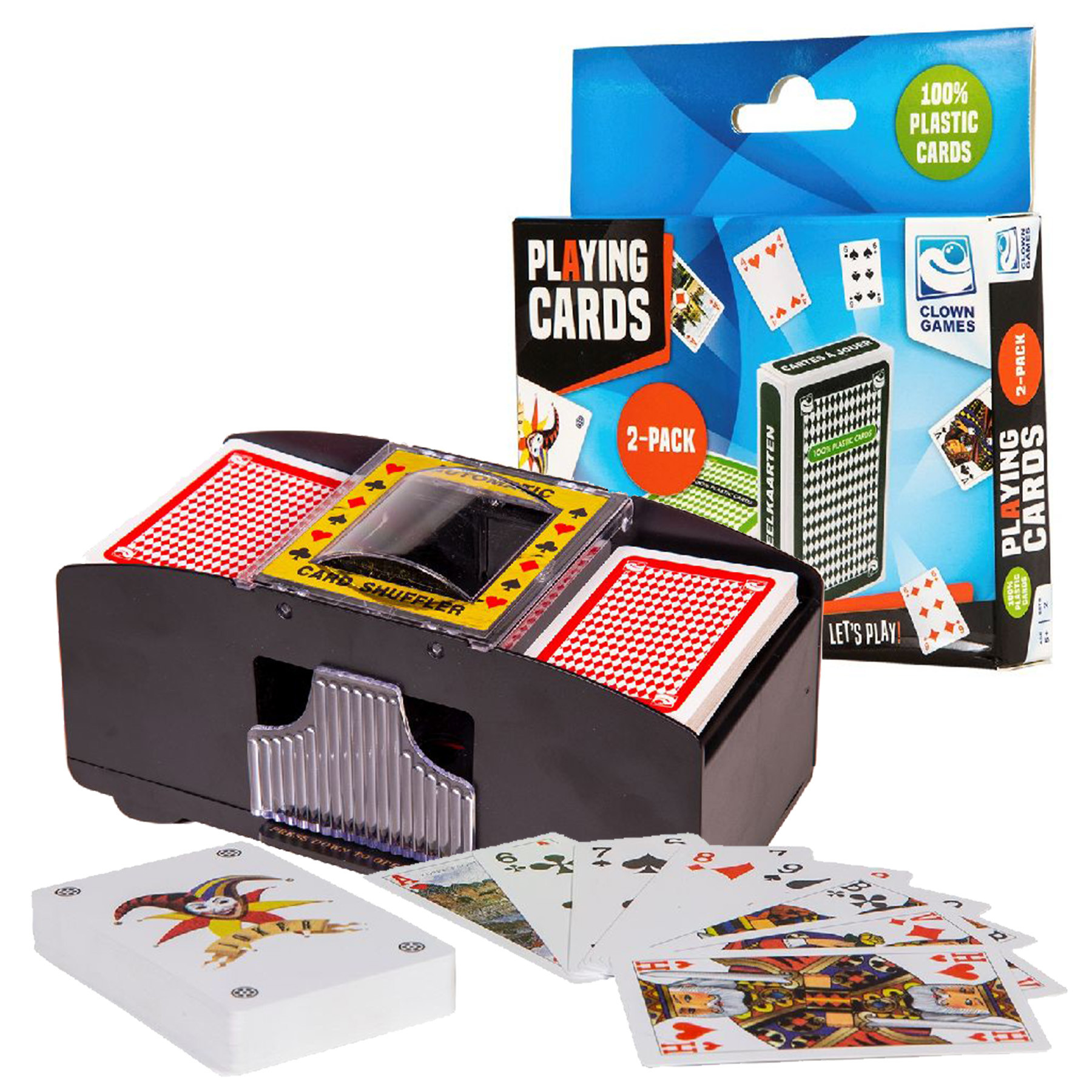 Clown Games Kaartschudmachine en Speelkaarten - Voordeelpakket