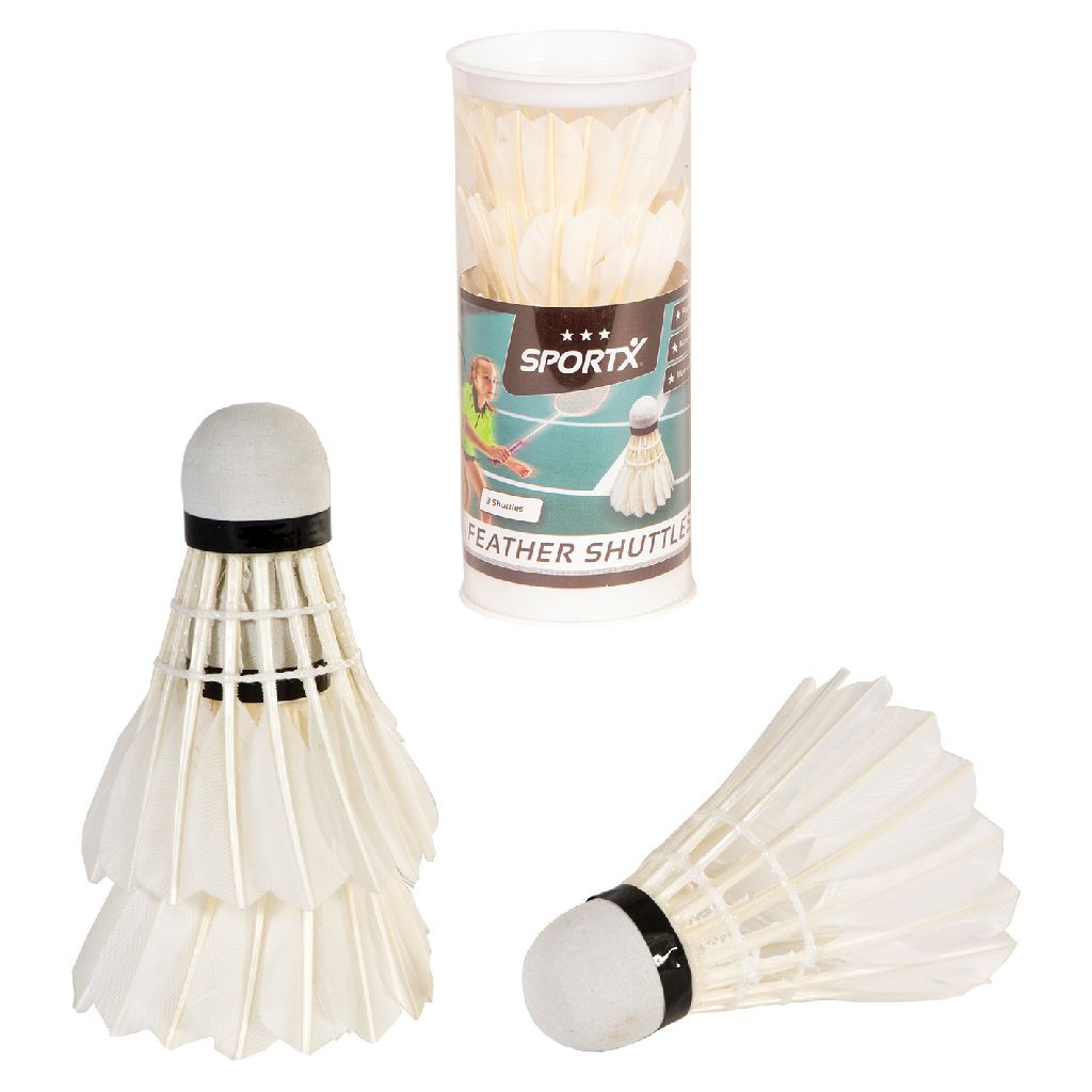 SportX Shuttle Veren Wit - 3 Stuks
