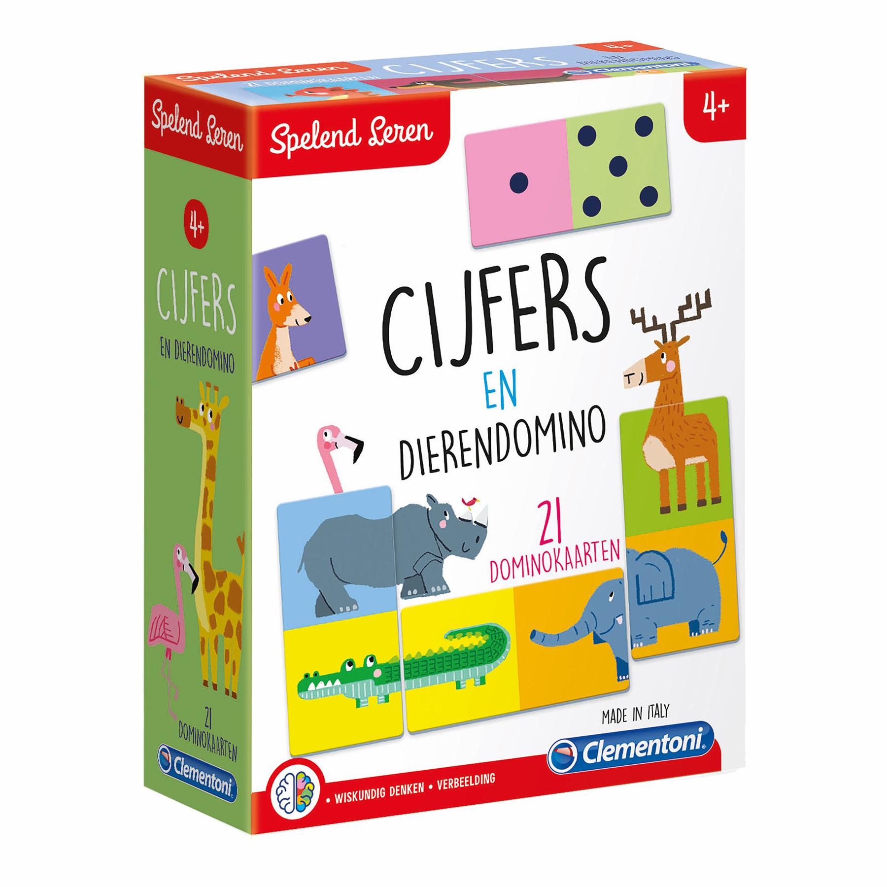 Clementoni Educatief Spel - Leerspel - Dieren Domino