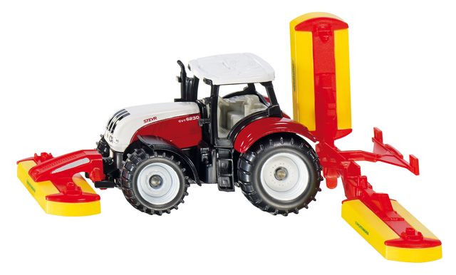 Siku 1672 Steyer met Pöttinger Maaiwerk