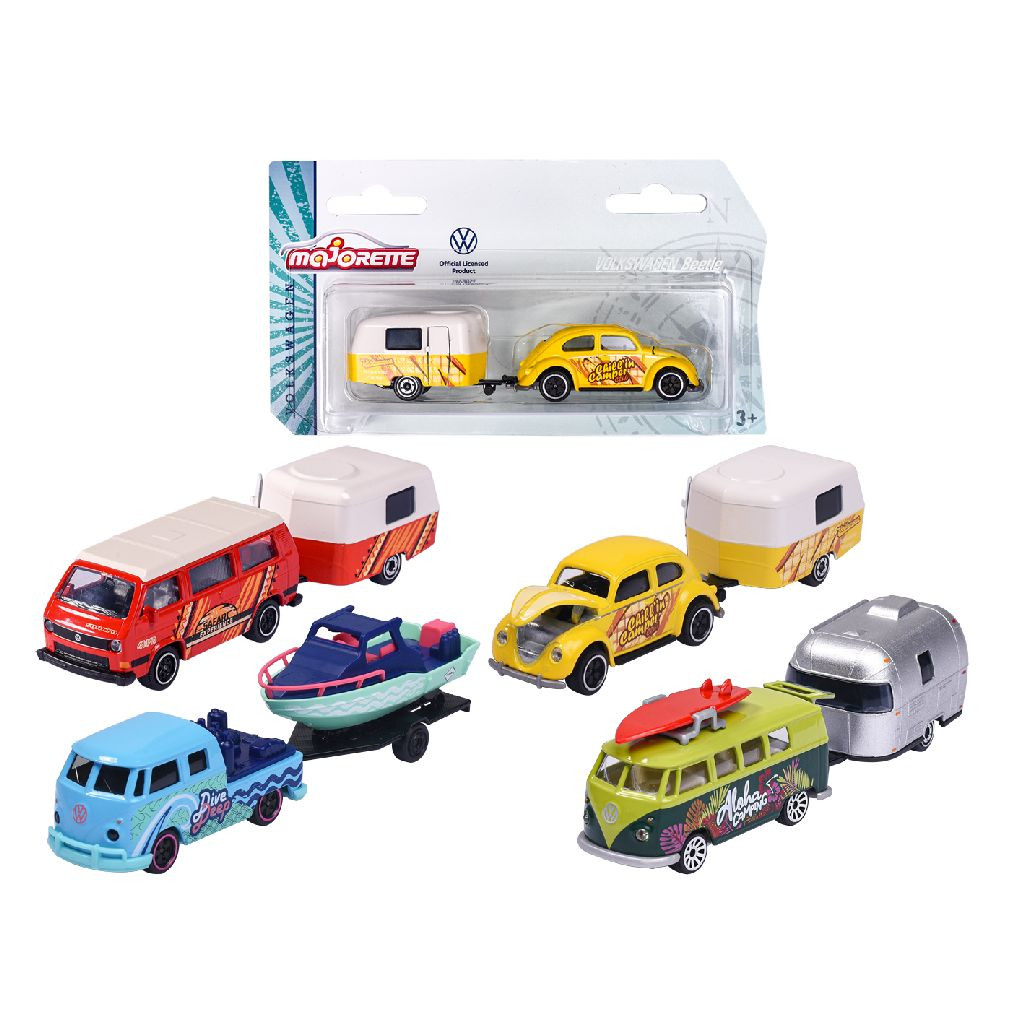 Majorette Volkswagen Originals met Trailer - Prijs per Stuk