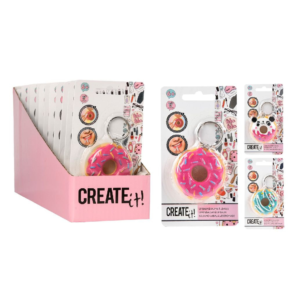 Create It! Donut Lipbalm Roze - Prijs per Stuk