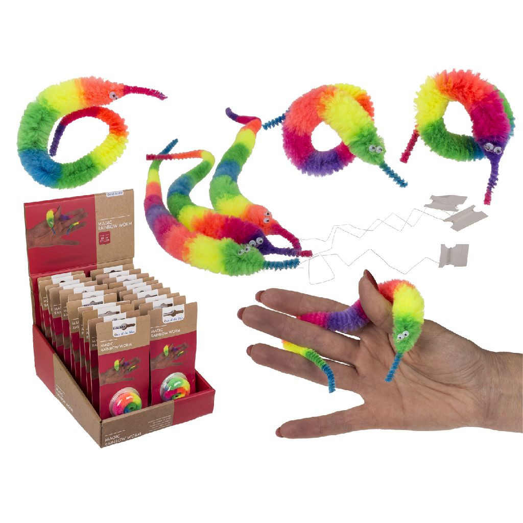 Magic Rainbow Worm - 22 cm - Prijs per Stuk