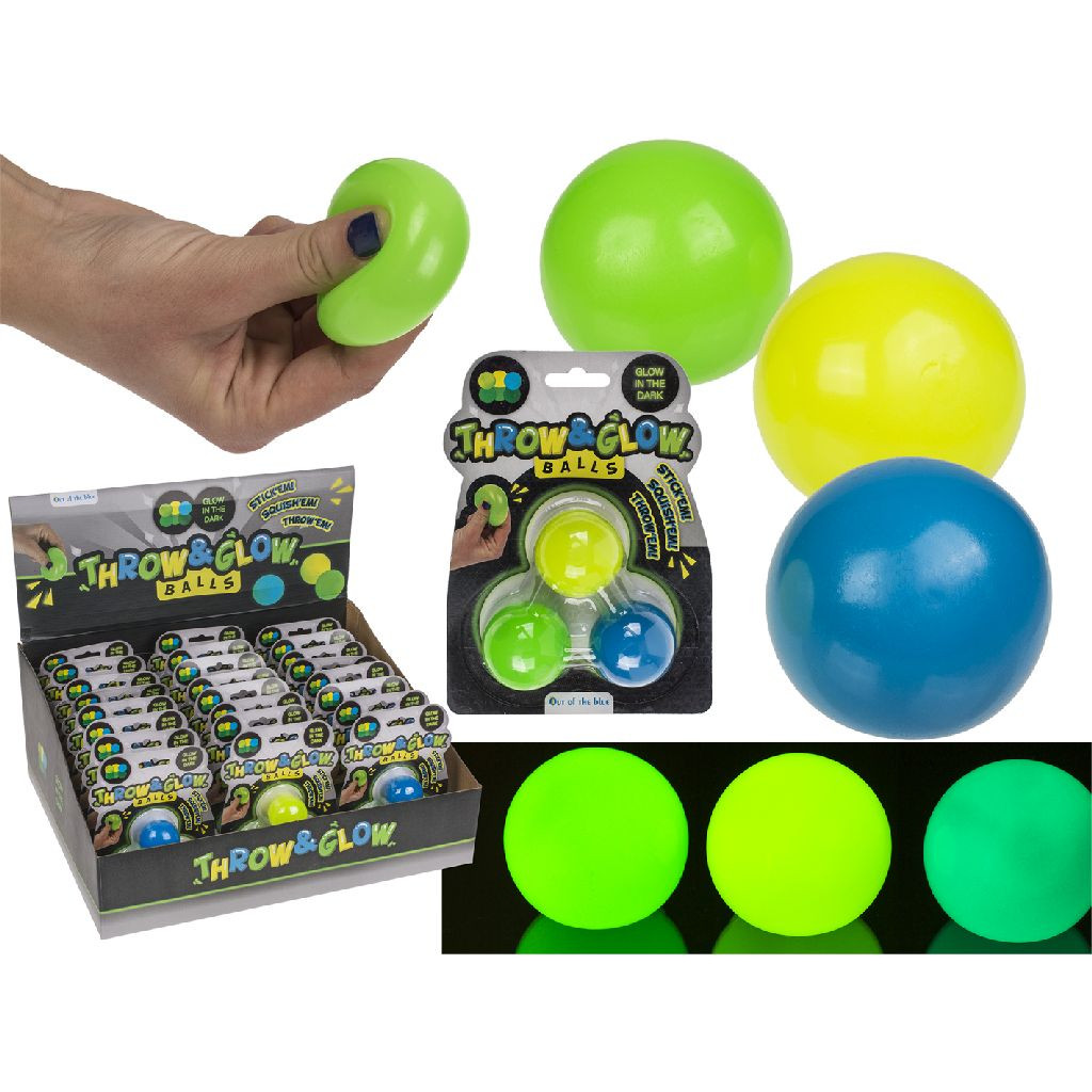 Throw en Glow Balls - Fidget - 4 cm - Prijs per Set