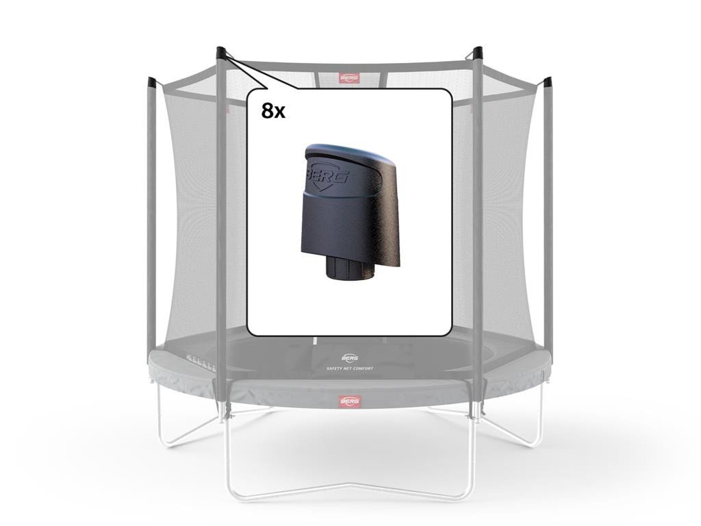 BERG Trampoline Veiligheidsnet - Safety Net Comfort - Doppen voor Bovenpaal - 8 Stuks